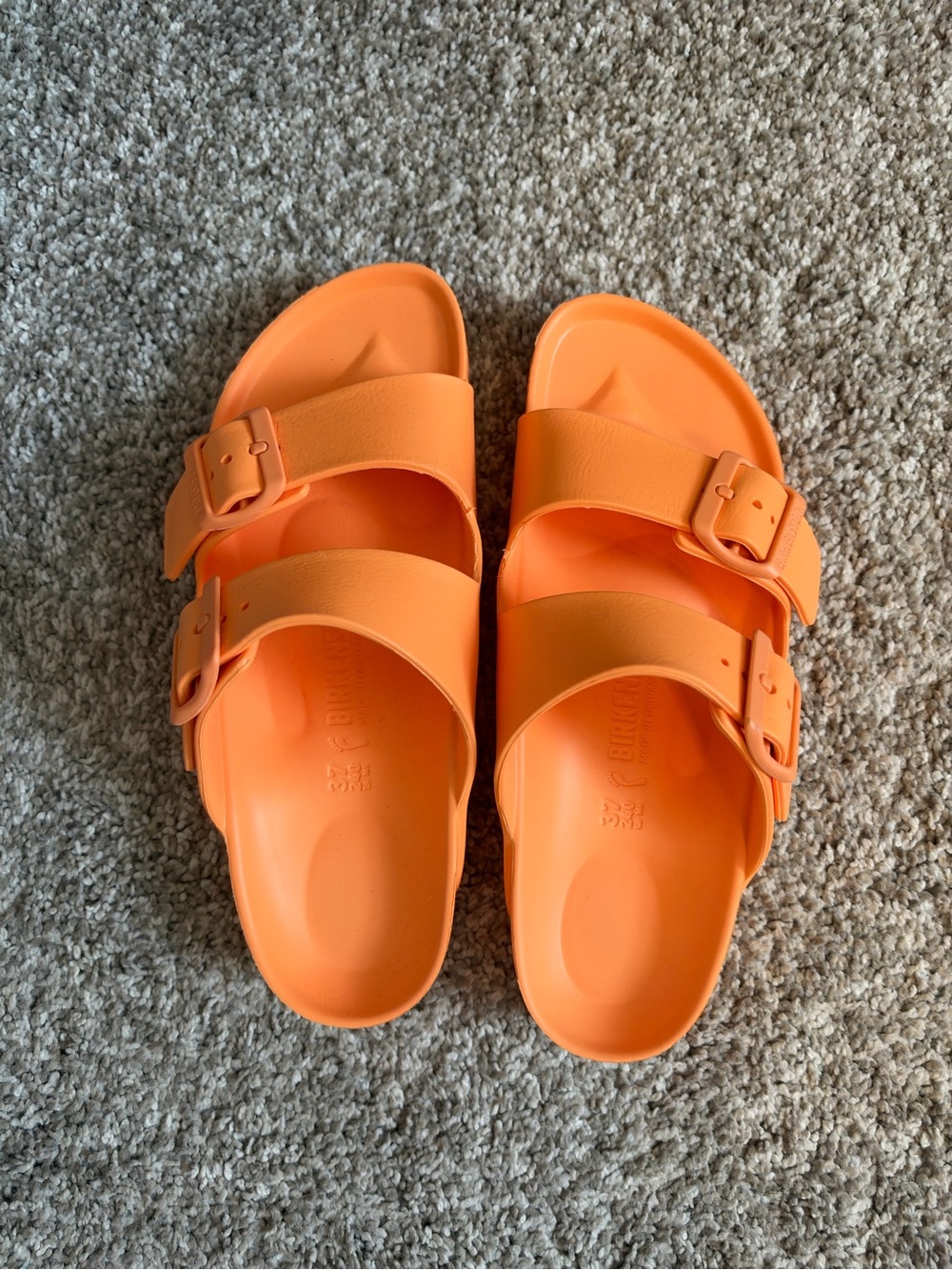 Birkenstock Orange EVA Arizona Kids Double-Buckle Sandals